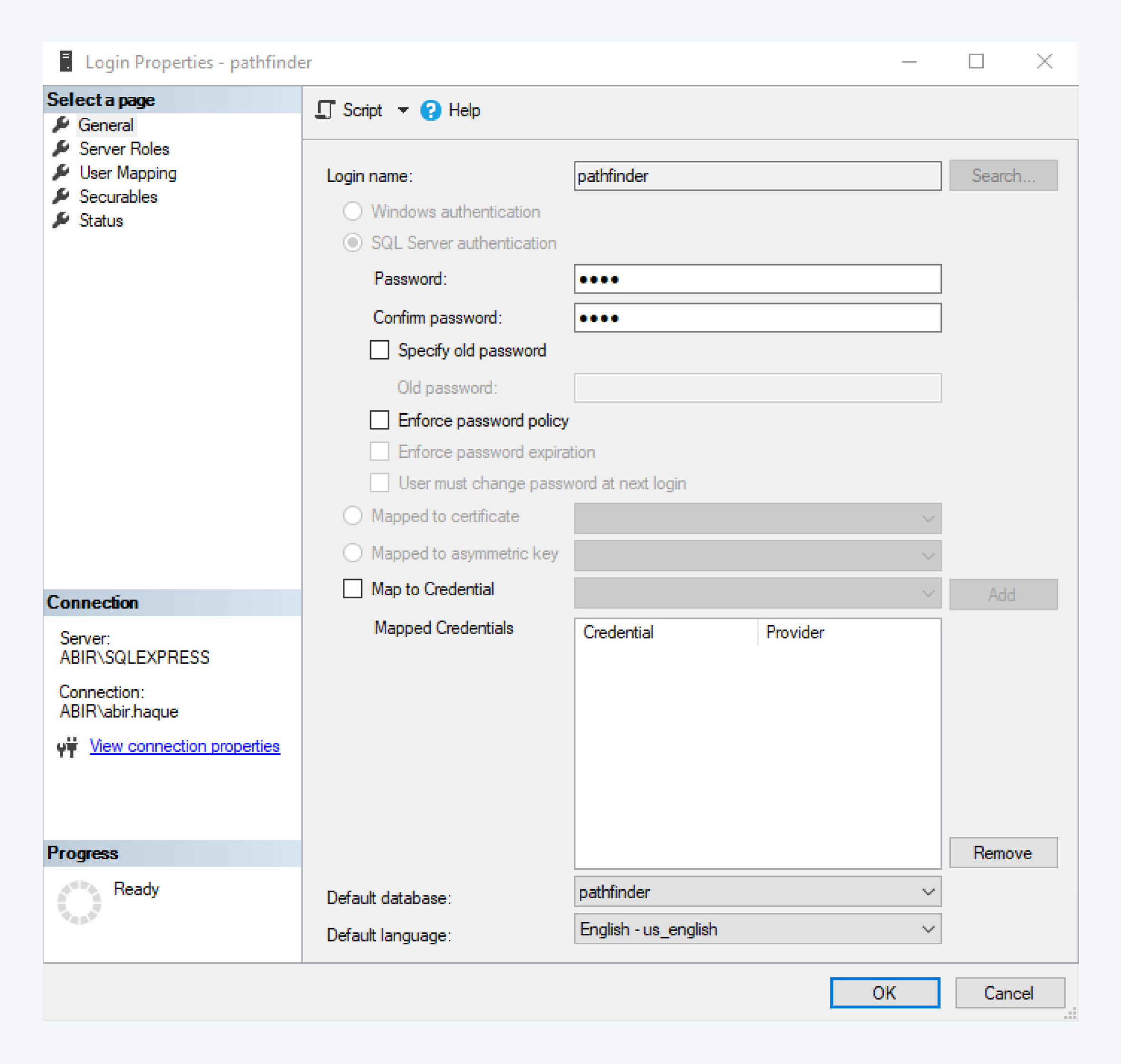 Setup and installation MS SQLServer Express 2019