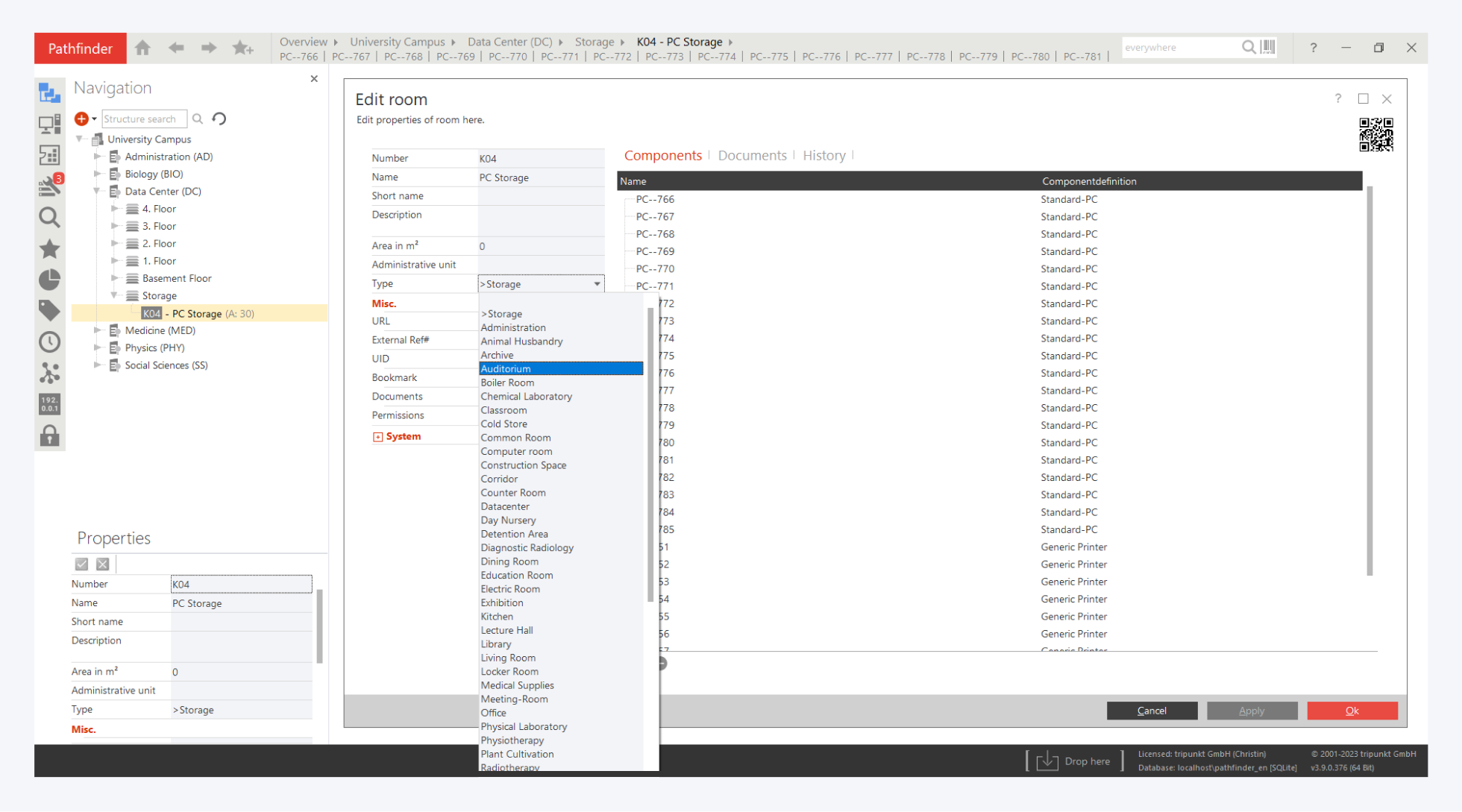 Inventory Management with Storage Rooms